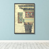 architectuur, kolom met cornice canvas afdruk (Insitu (Houten vloer))