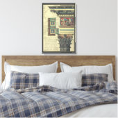  architectuur, kolom met cornice canvas afdruk (Insitu (Slaapkamer))