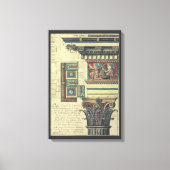  architectuur, kolom met cornice canvas afdruk (Voorkant)