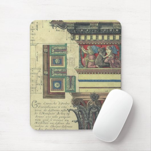  architectuur, kolom met cornice muismat (Met muis)