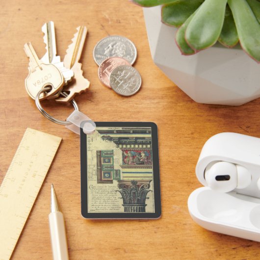 architectuur, kolom met cornice sleutelhanger (Bureau)