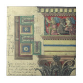  architectuur, kolom met cornice tegeltje (Voorkant)