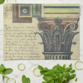  architectuur, kolom met cornice theedoek (Gevouwen)