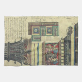  architectuur, kolom met cornice theedoek (Horizontaal)