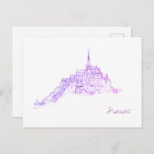 Architectuur Le Mont Saint Michel France Briefkaart (Voorkant / Achterkant)