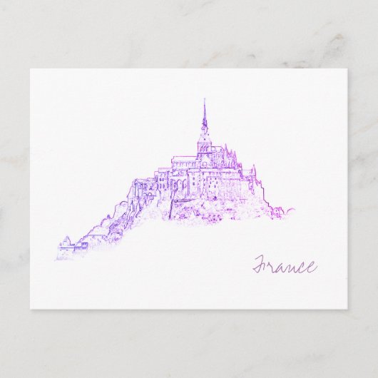 Architectuur Le Mont Saint Michel France Briefkaart (Voorkant)