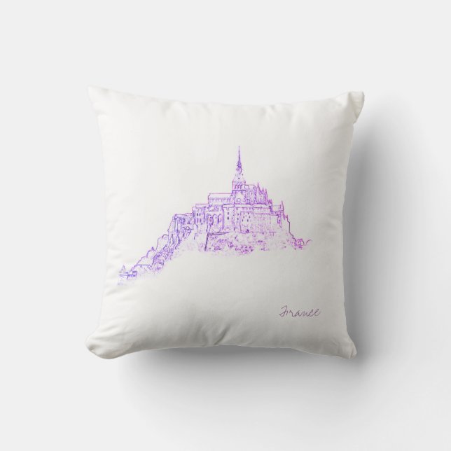 Architectuur Le Mont Saint Michel France Kussen (Voorkant)