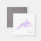 Architectuur Le Mont Saint Michel France Magneet (Voorkant / Achterkant)