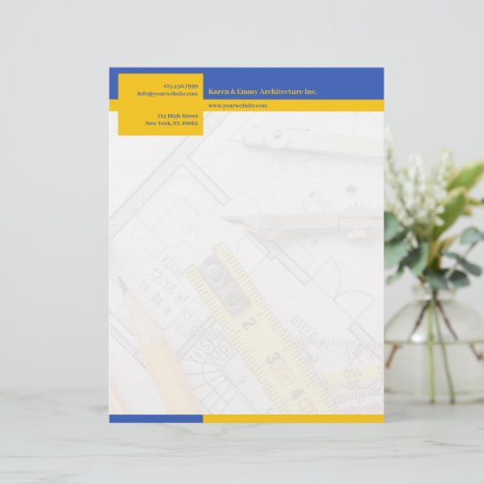 Architectuur Letterhead Persoonlijk Briefhoofd (Staand voorkant)