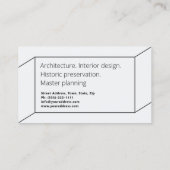 Architectuur Master Planning Interieur Design Box Visitekaartje (Achterkant)