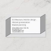 Architectuur Master Planning Interieur Design Box Visitekaartje (Achterkant)