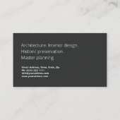 Architectuur Master Planning Interieur Design Box Visitekaartje (Achterkant)