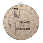 Architectuur, modern design, geometrische kunst, z dartbord (Voorkant)