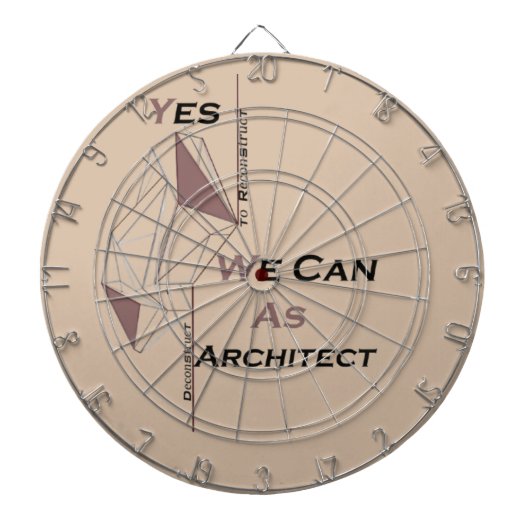 Architectuur, modern design, geometrische kunst, z dartbord (Voorkant)