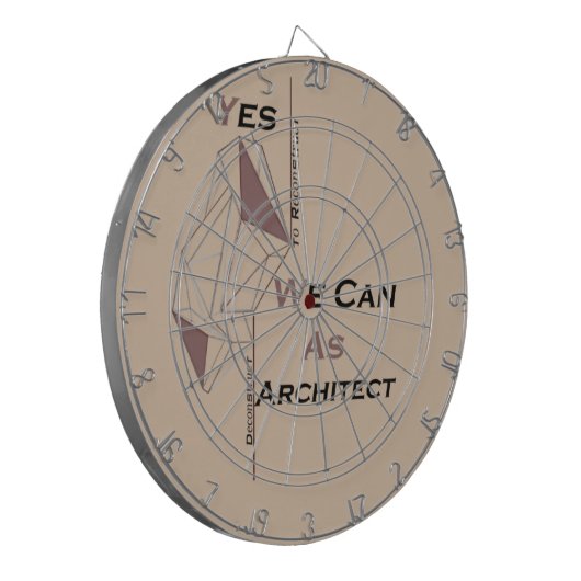 Architectuur, modern design, geometrische kunst, z dartbord (Voorkant Links)