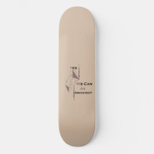 Architectuur, modern design, geometrische kunst, z persoonlijk skateboard