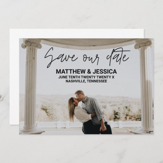Architectuur Modern Sparen de Datum Save The Date (Voorkant / Achterkant)