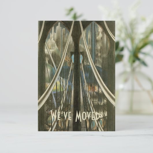  Architectuur NYC Brug, Verandering van Adres Aankondiging (Staand voorkant)