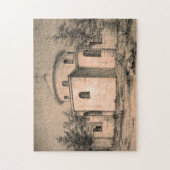 Architectuur Oude Orthodoxe Kerk Tekening Kunst Legpuzzel (Verticaal)