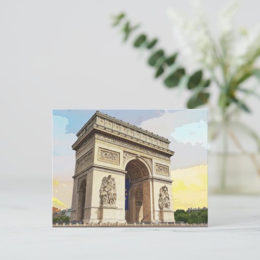 Architectuur Parijs Frankrijk Arc de Triomphe Briefkaart (Staand voorkant)
