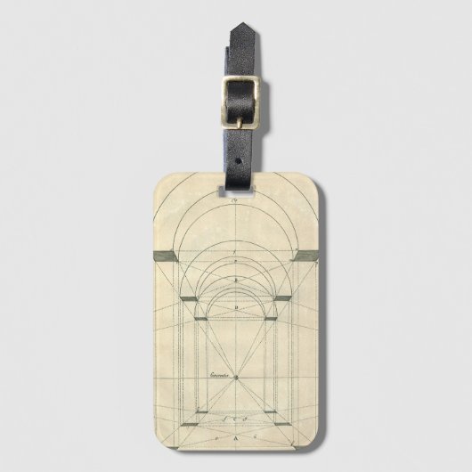  architectuur, perspectief renaissance Arch Bagagelabel (Voorkant (verticaal))