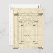 architectuur, perspectief renaissance Arch Briefkaart (Voorkant / Achterkant)