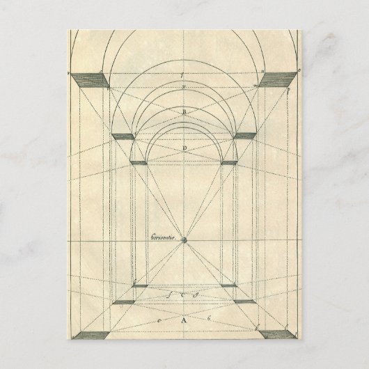  architectuur, perspectief renaissance Arch Briefkaart (Voorkant)