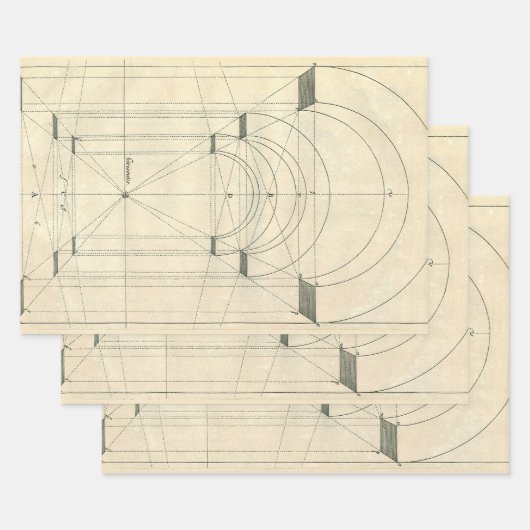 architectuur, perspectief renaissance Arch Inpakpapier Vel (Set)