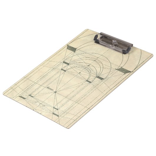 architectuur, perspectief renaissance Arch Klembord (Gekanteld)