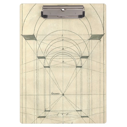 architectuur, perspectief renaissance Arch Klembord (Voorkant)