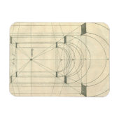 architectuur, perspectief renaissance Arch Magneet (Horizontaal)