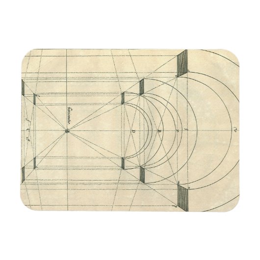 architectuur, perspectief renaissance Arch Magneet (Horizontaal)