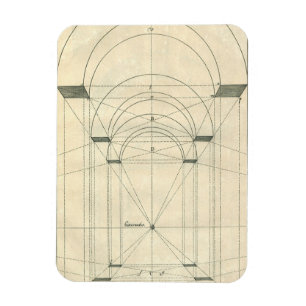 architectuur, perspectief renaissance Arch Magneet