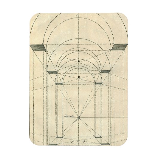 architectuur, perspectief renaissance Arch Magneet (Verticaal)
