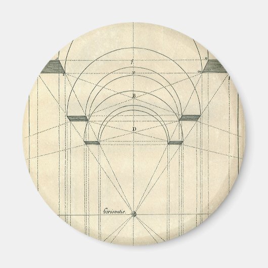 architectuur, perspectief renaissance Arch Magneet (Voorkant)