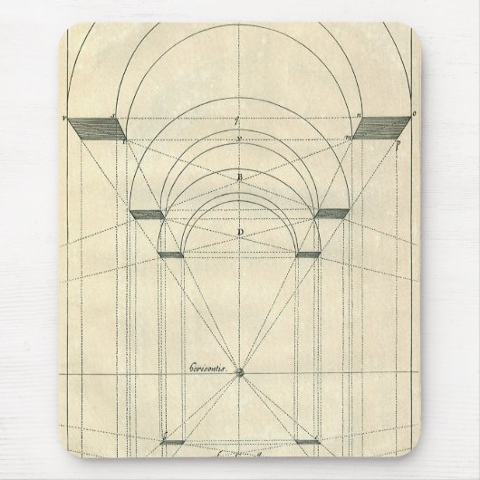 architectuur, perspectief renaissance Arch Muismat (Voorkant)