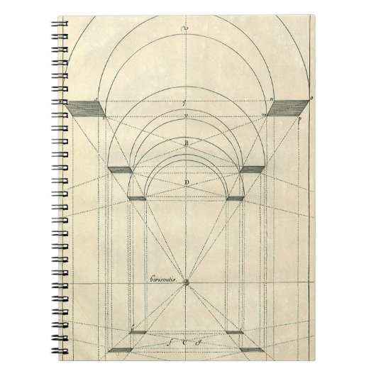  architectuur, perspectief renaissance Arch Notitieboek (Voorkant)