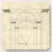 architectuur, perspectief renaissance Arch Onderzetter (Voorkant)