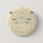 architectuur, perspectief renaissance Arch Ronde Button 5,7 Cm (Voorkant)