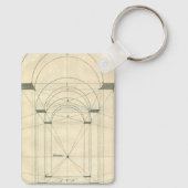 architectuur, perspectief renaissance Arch Sleutelhanger (Achterkant)