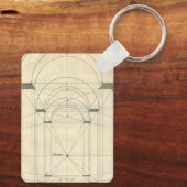 architectuur, perspectief renaissance Arch Sleutelhanger (Achterkant)