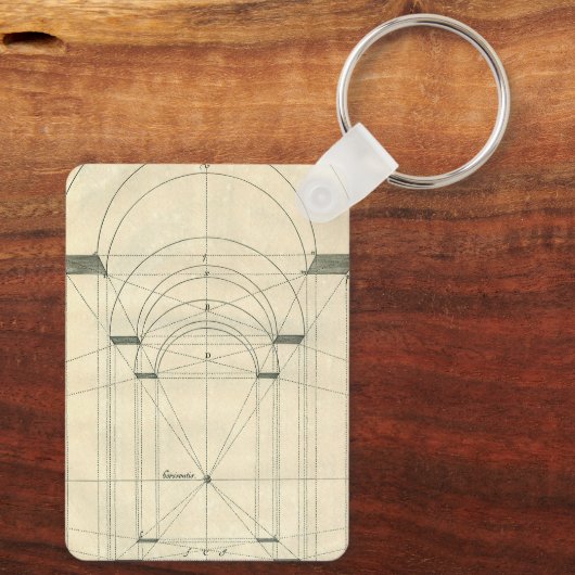 architectuur, perspectief renaissance Arch Sleutelhanger (Achterkant)