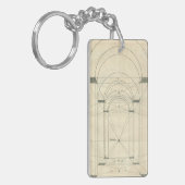 architectuur, perspectief renaissance Arch Sleutelhanger (Voorkant Links)