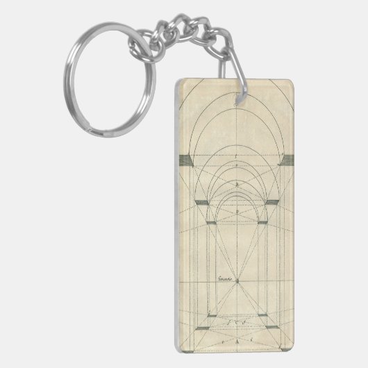  architectuur, perspectief renaissance Arch Sleutelhanger (Voorkant Links)