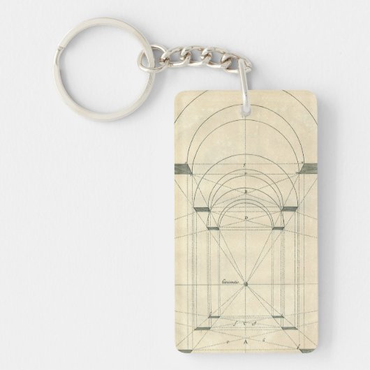 architectuur, perspectief renaissance Arch Sleutelhanger (Voorkant)