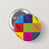 Architectuur Pop Art Ronde Button 5,7 Cm (Voorkant /achterkant)