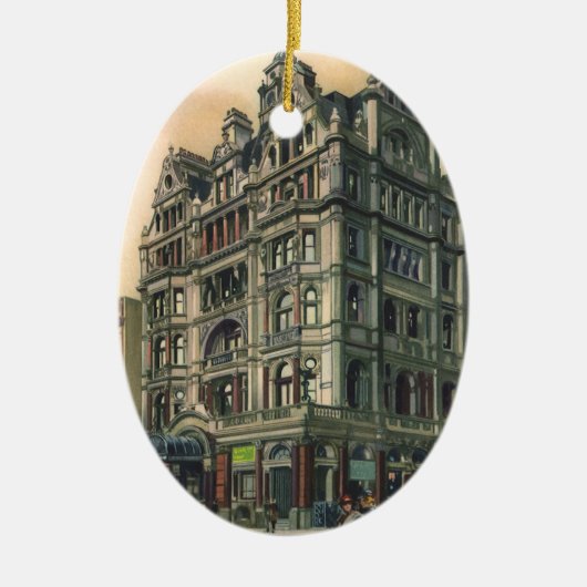  architectuur Queens Hotel Leicester Square Keramisch Ornament (Voorkant)