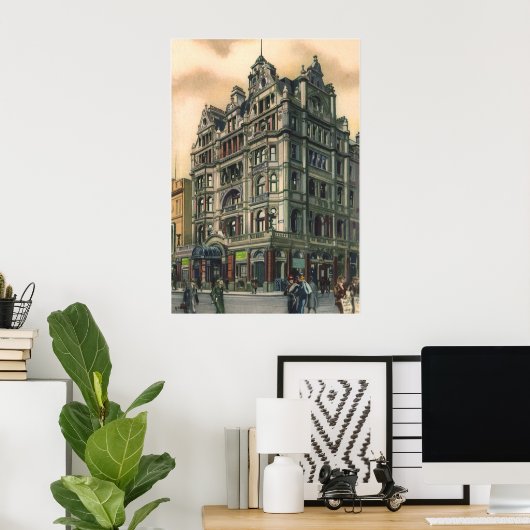  architectuur Queens Hotel Leicester Square Poster (Thuiskantoor)