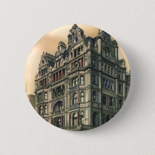  architectuur Queens Hotel Leicester Square Ronde Button 5,7 Cm (Voorkant)