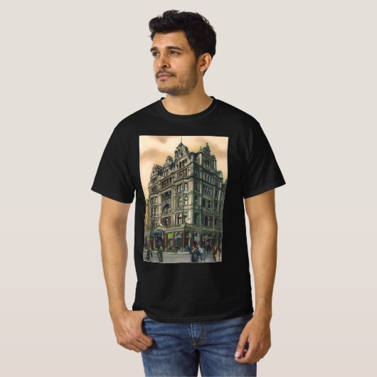  architectuur Queens Hotel Leicester Square T-shirt (Voorkant volledig)